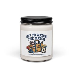 Off to Watch the Match Candle | Soccer Watch Party, Country Colors